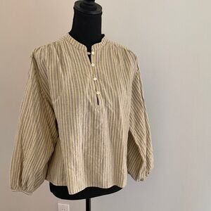 Vanessa Bruno Striped 100% Cotton Blouse